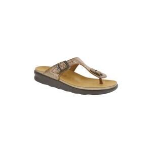 NEW SAS women's sanibel t-strap slide sandals in sunstone